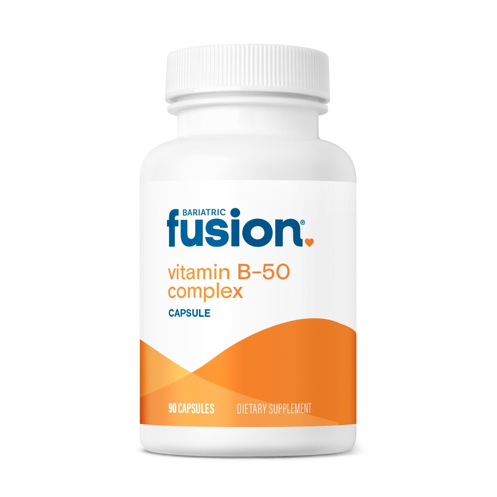 Bariatric Fusion Vitamin B-50 Complex | Vegan B Complex Vitamins for Women and Men | Easy to Swallow Vitamin B Complex Capsule | 8 B Vitamins Including Vitamin B12 | 90 Count | 3 Month Supply
