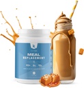 TeamKeto Meal Replacement Powder Gluten Free Contains MCT powder, coconut oil, grass-fed whey protein powder & 100% natural flavors for Boost Ketosis- Low Carbs & Energy Boost- 742g- Salted Caramel