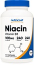 Nutricost Niacin (Vitamin B3) 100mg, 240 Capsules, with Flushing