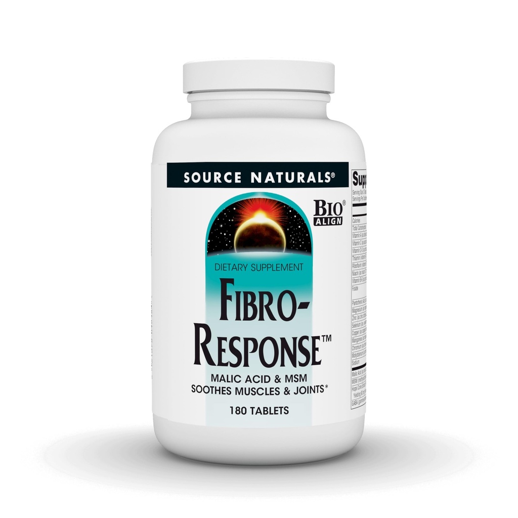 Source Naturals Fibro-Response Bio-Aligned Malic Acid & MSM,180 Tablets