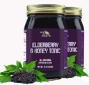 Green Jay Gourmet Elderberry Tonic – All Natural Elderberry Syrup – Elderberry Immune Support for Kids & Adults – Powerful Elderberry & Honey Blend – Sambucus Elderberry Syrup – 2 x 22 Ounces