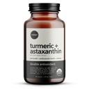 Organic Astaxanthin 12mg Plus Turmeric 1500mg, Black Pepper Extract, High Absorption, Eye, Heart, Skin, Joint, Vegan, Gluten-Free, Non-GMO, Double Antioxidant, Turmeric Curcumin Supplement, 30-Days