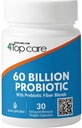 Probiotics 60 Billion CFU - 10 Strains + Organic Prebiotics - Immune, Digestive & Gut Health - Supports Occasional Constipation, Diarrhea, Gas & Bloating - for Women & Men (30 Count)