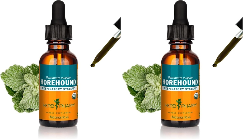 Herb Pharm Horehound Liquid Extract for Respiratory System Support - 1 Ounce (Pack of 2)