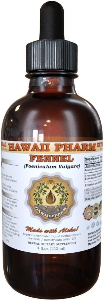 Fennel Liquid Extract, Fennel (Foeniculum Vulgare) Seed Powder Tincture Supplement 4 oz