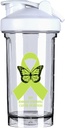 Non Hodgkin lymphoma Cancer Awareness 1 18 Ounce Shaker Bottle Drink Mixer Leak-proof Pre Workout Protein Shakes Meal Replacement Shakes Bottles 500ML/18 Oz White
