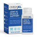 OmegaXL Joint Support Supplement - Natural Muscle Support, Green Lipped Mussel Oil, Soft Gel Pills, Drug-Free, 120 Count