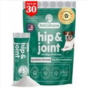 PetCultures Hip & Joint TriBiotic Powder, a Food Topper Supplement Supporting Dog Mobility with probiotic, prebiotic and postbiotic Plus Glucosamine & Chondroitin - Made in USA