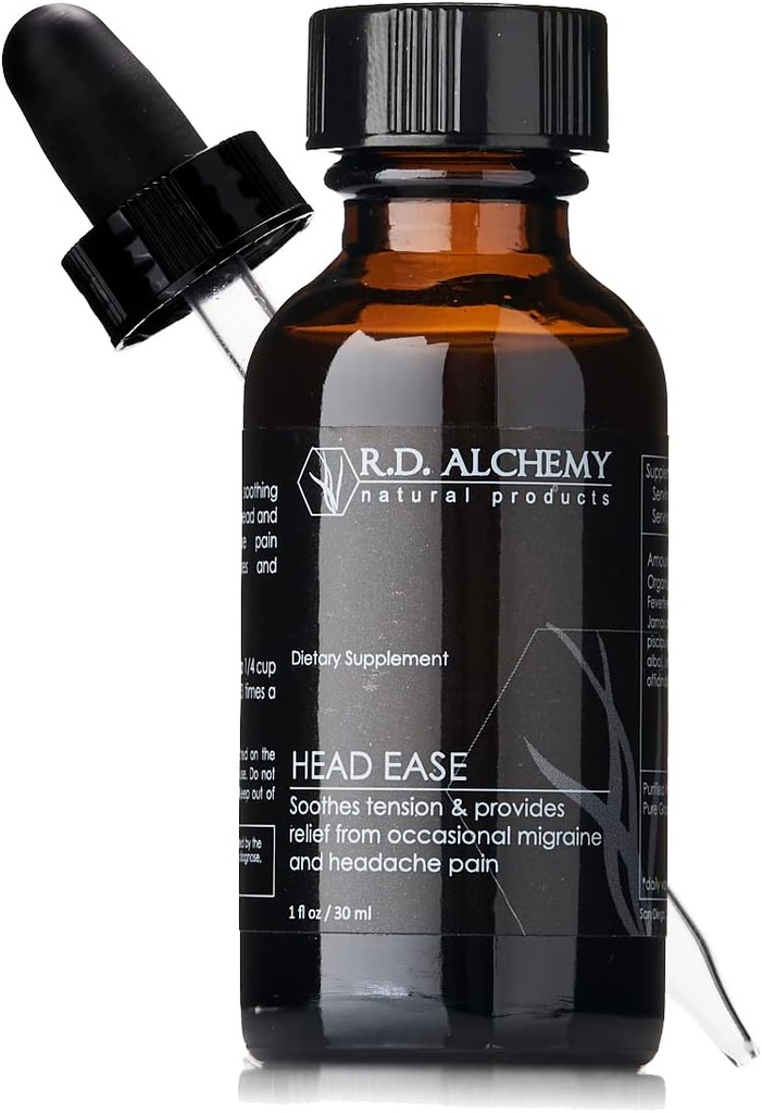 RD Alchemy - 100% Natural & Organic Head Ease Extract to Soothe Tension and Provide Relief from Occasional Feelings of Migraine and Headache Pain
