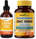 Sandhu Herbals Liquid Zinc Drops 4 Oz & Zinc Capsules 60 Count Supplement | Supports Immune and Skin Health| Made in USA