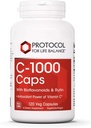 Protocol For Life Balance - C-1000 Caps with Bioflavonoids and Rutin - Antioxidant Power of Vitamin C, Supports Healthy Immune System Function, Provides Cellular Protection - 120 Veg Capsules