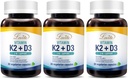 Lovita Vitamin K2 + D3, 400 IU Vegan Vitamin D3 & 120 mcg Vitamin K2 (MK-7), 2 in 1 Formula, Immune Vitamin Complex, Supports Your Heart, Teeth and Immune Function, 30 Vegetarian Capsules (Pack of 3)