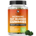 Morning Fat Burner Gummies | Weight Loss for Women & Men | Appetite Suppressant & Metabolism Booster | Thermogenic Belly Fat Burner with Green Tea, Garcinia, Green Coffee Bean & More | 60 Gummies
