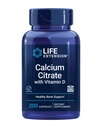 Life Extension Calcium Citrate with Vitamin D, Super-absorbable Calcium to Support Optimal Bone Health, Gluten-Free, Non-GMO, 200 Capsules