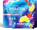 Electrolytes Powder Hydration Packets – Recovery Drink Mix with Sodium, Potassium, Magnesium, Calcium, Vitamin C & Zinc – Sugar Free, Keto, Non GMO & Vegan – Strawberry Lemonade – 32 Sticks
