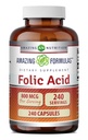 Amazing Formulas Folic Acid (Vitamin B9) 800 Mcg Supplement | Capsules | Non-GMO | Gluten-Free | Made in USA (1 Pack | 240 Count)