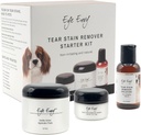 Eye Envy Dog Tear Stain Remover Starter Kit. 100% Natural, Safe. Contains: Stain Solution, Applicator Pads, and Stain Powder. Tear Stain Treatment Kit. Lasts 30-45 Days. Made in USA