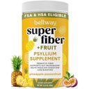Bellway Super Fiber Powder + Fruit, Sugar Free Organic Psyllium Husk Powder Fiber Supplement for Regularity, Bloating Relief & Digestive Health, Plant-Based, Pineapple Passion Fruit (50 Servings)