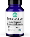 Ora Organic Probiotics with Prebiotics for Digestive Health 16 Billion CFU - Trust Your Gut - Strains - Acidophilus Lactobacillus Breve Bifidum Lactis