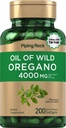 Piping Rock Oregano Oil Softgel Capsules | 200 Pills | Herbal Extract Supplement | Wild Harvested | Non-GMO, Gluten Free