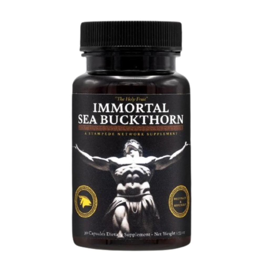 Immortal Sea Buckthorn Capsules – Ancient Power, Modern Vitality for Men and Women with Omega 3, 6, 7, 9, and Antioxidants for Radiant Skin, Energy & Immune Support.