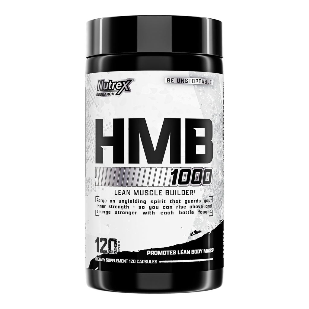 Nutrex Research HMB 1000 MG | Supports Muscle Recovery, Reduce Skeletal Muscle Damage, Increased Strength, Prevent Muscle Loss | 120 Capsules