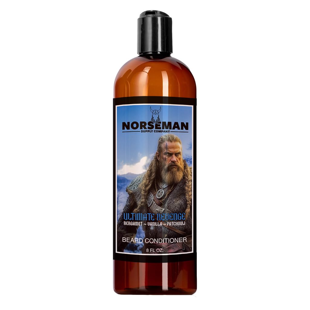 Beard Conditioner for Men to Improve Strength, Softness, and Manageability for Thick, Full, and Curly Facial Hair, Helps Relieves Dry Itchy Skin 8 oz. (Ultimate Revenge)