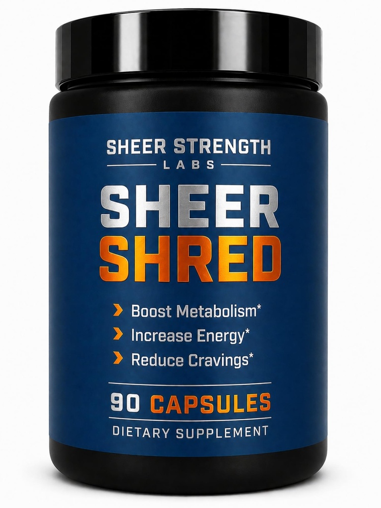 Sheer Strength Labs Burner for Men - Clinically Backed Dose, Strongest Formula - Made in USA - Premium Blend of Rauwolscine, L-Carnitine, Capsaicin. 30 Servings