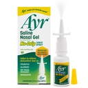 Ayr Saline Nasal Gel No-drip Sinus Spray With Soothing Aloe Vera, 0.75 Fl Oz Spray Bottle, (Pack of 1)
