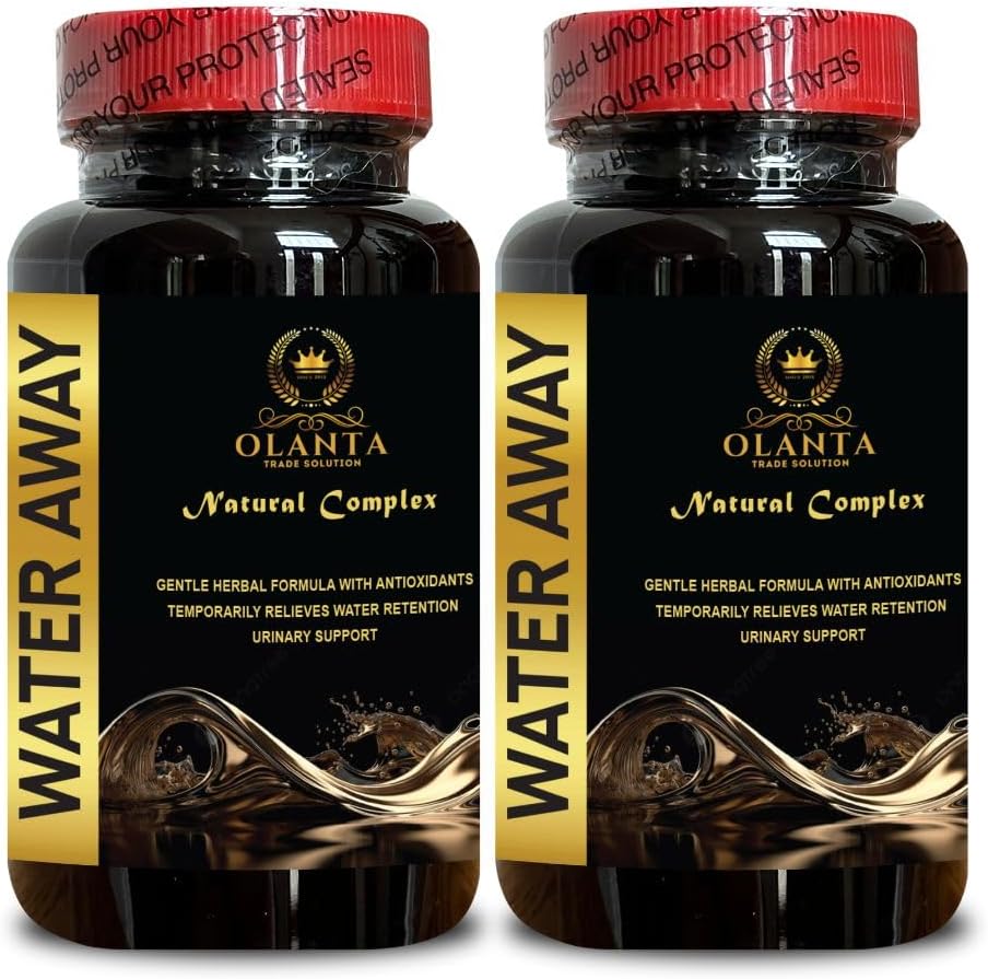 Generic Water Loss Pills - Water Away - Water Pills Water Retention, Water Retention, Water Retention Relief, Diuretic Pills for Water Retention, Diuretic Water Pills, Water Diet Pills - 2 Bottles