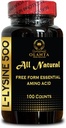 L-LYSINE Supplement Amino ACIDS - Healthy Muscle Development, Amino Acids Supplement L-Lysine, Essential Amino Acid, Supports Collagen Synthesis, Pure Active L-Lysine - 1 Bottle 100 Counts