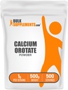 BulkSupplements.com Calcium Orotate Powder - Calcium Orotate Supplement, High Bioavailability - Unflavored & Gluten Free, 1g per Serving, 500g (1.1 lbs) (Pack of 1)