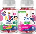 Zinc Gummies for Adults & Zinc Gummies for Kids. Zinc Chewable Gummy for Immune Support - Powerful Natural Antioxidant Non-GMO Supplement for Children Men Woman Adults