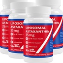 35mg Liposomal Astaxanthin Supplement - Powerful Antioxidant Support for Skin, Joint & Eye Health - Natural Anti-Aging Formula with Pure Astaxanthin - Vegan, Non-GMO, 240 Capsules