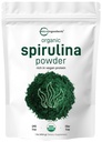 Micro Ingredients Organic Spirulina Powder, 1lb | Blue-Green Algae, Rich in Vegan Protein, Vitamins & Minerals | Source of Natural Chlorophyll & Enzymes | Non-GMO, Gluten-Free, No Additives