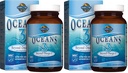 Garden of Life Oceans 3 Beyond Omega-3 with OmegaXanthin, EPA, DHA Supplements, Fish Oil with 1200 mg Omega 3, Astaxanthin & Brown Seaweed Extract - 60 Softgels, (Pack of 2)