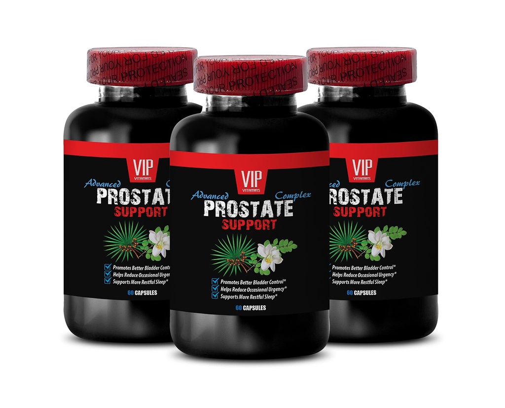 Saw Palmetto for Prostate Health - Prostate Support - Pygeum for Prostate Support, Red Raspberry Leaf for Prostate, Graviola for Wellness, Green Tea for Prostate Wellness 3 Bottles 180 Capsules