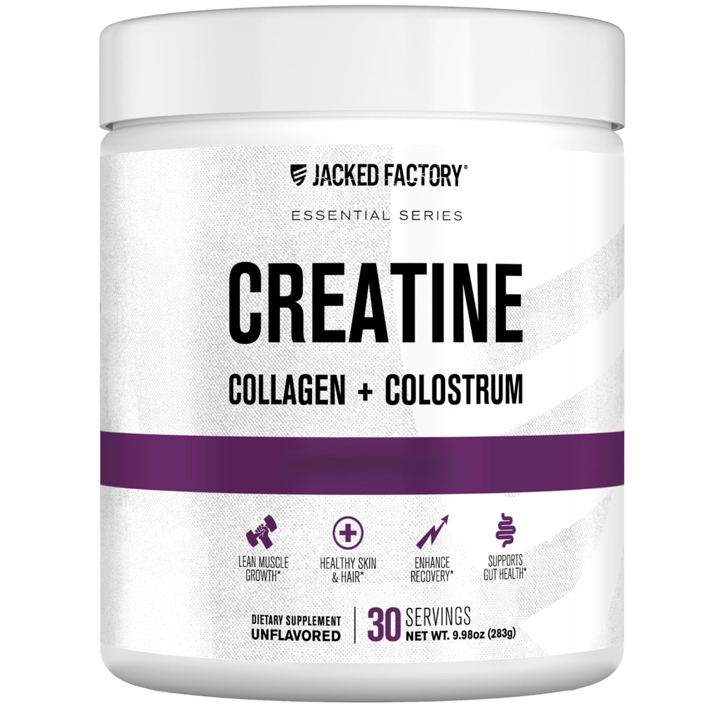 Jacked Factory Creatine for Women with Collagen, 30 Servings, Unflavored
