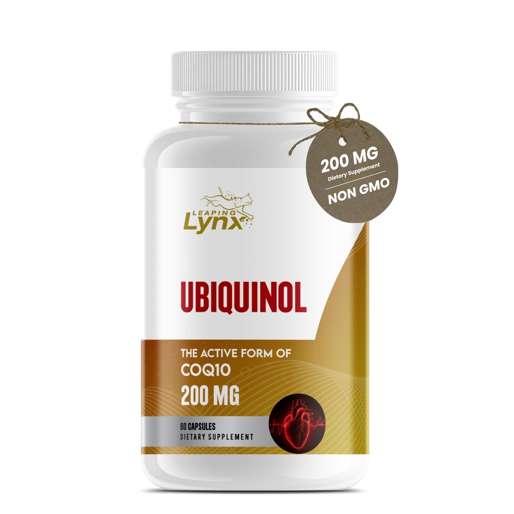 Ubiquinol CoQ10 200mg – High Absorption Active Coenzyme Q10 Supplement for Heart Health, Energy & Cellular Vitality | 60 Capsules, 60-Day Supply | Bioavailable Antioxidant Formula | Non-GMO