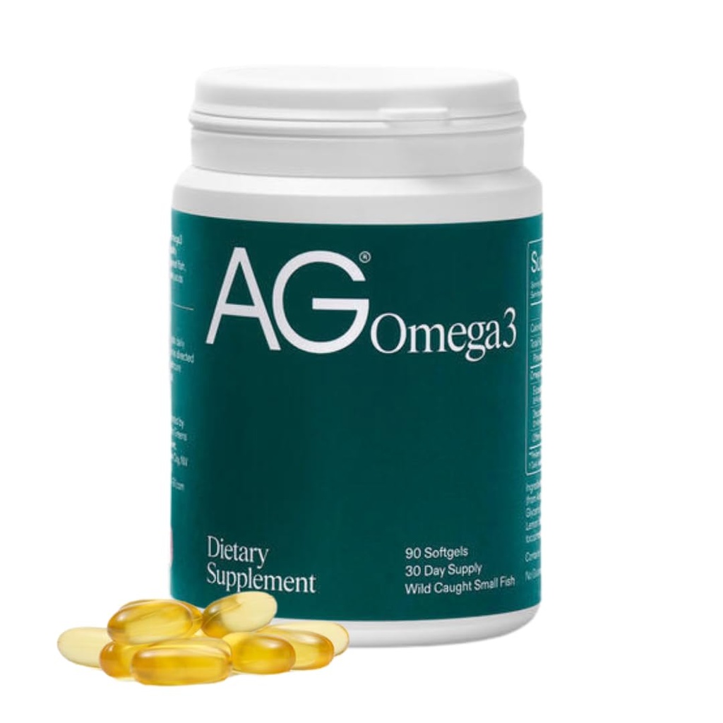 AG1 Omega 3 Fish Oil Softgels – 2000mg EPA & DHA from Wild-Caught Fish, Supports Heart, Brain & Joint Health | 90 Capsules | Athletic Greens Supplement