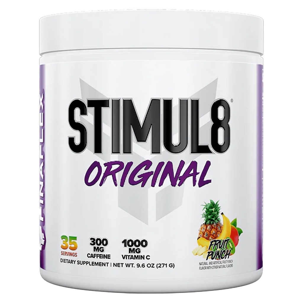FINAFLEX STIMUL8 Original Pre-Workout, Fruit Punch - Energy, Strength & Endurance for Men & Women - With Caffeine, Beta-Alanine & Vitamin C - 35 Servings