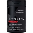 Sports Research® Keto Plus ACV Capsules - Diet Support with 500mg of Apple Cider Vinegar & 1500mg goBHB® Exogenous Ketones - Gluten Free & Keto Certified - 120 Veggie Capsules