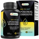 Best Naturals Day to Day Liposomal Berberine 1200 mg with Bioperine 90 Veg Capsules - Made with Fiber Enhanced Chromium, & Cinnamon Extract & Bioperine.