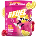 G Fuel Hype Sauce 2.0 Energy Drink Powder, Pre Workout Caffeine Mix for Gaming, Sugar Free Focus Amino, Vitamin + Antioxidants, 8.7oz (Raspberry Lemonade, 40 Servings)