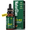 Organic Vitamin D3 K2 Drops with MCT Oil, 10,000 IU Vitamin D Liquid Drops + 100mcg K2(MK-7), 320 Servings, Supports Bone, Immune, Heart & Teeth Health, Third-Party Tested, Vegan, Non-GMO, Gluten Free