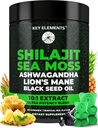 Organic Shilajit Gummies with Sea Moss Gummies - Shilajit Supplement for Immune Support - Pure Himalayan Shilajit and Ashwagandha with Sea Moss and Shilajit, Lion’s Mane Extract and Black Seed Oil