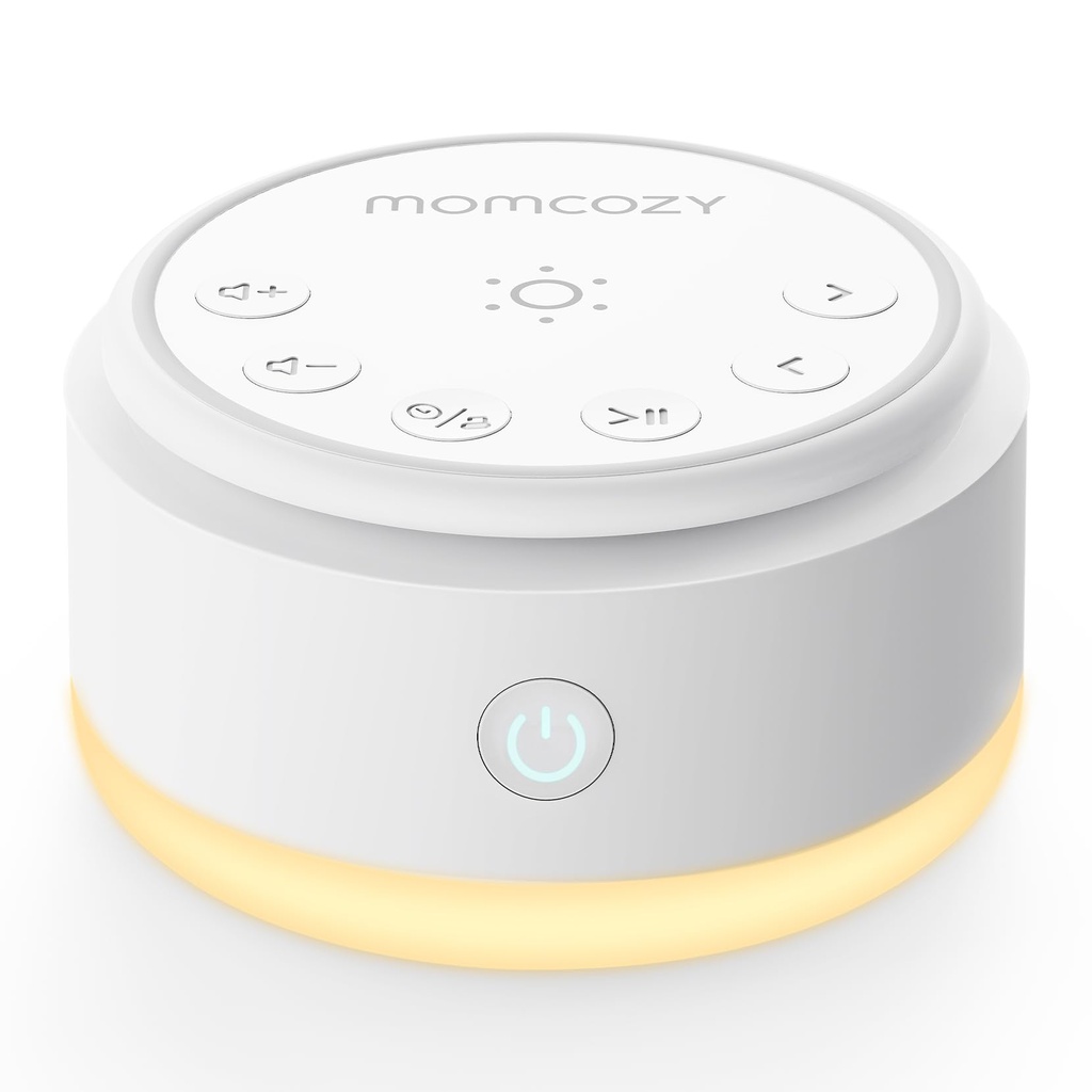 Momcozy Sound Machine for Baby-20 Soothing Sounds & Touch Warm Light Portable White Noise for Kids & Adults for Sleeping Timer and Memory | Ideal Travel Companion & Nursery Must-Have