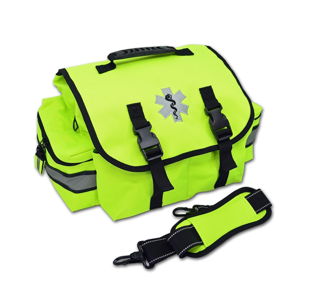Lightning X Products Small EMT Medic First Responder Trauma EMS Jump Bag With Dividers - Fluorescent Yellow