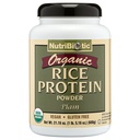NutriBiotic Certified Organic Plain Rice Protein, 21 Ounce | Low Carbohydrate Vegan Protein Powder | Raw, Certified Kosher & Keto Friendly | Made Without Chemicals, GMOs & Gluten | Easy to Digest
