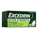 Excedrin Extra Strength Pain Relief Caplets for Headache Relief, Acetaminophen 250mg, Aspirin 250mg, Caffeine 65mg, Pain Reliever, 200 Count